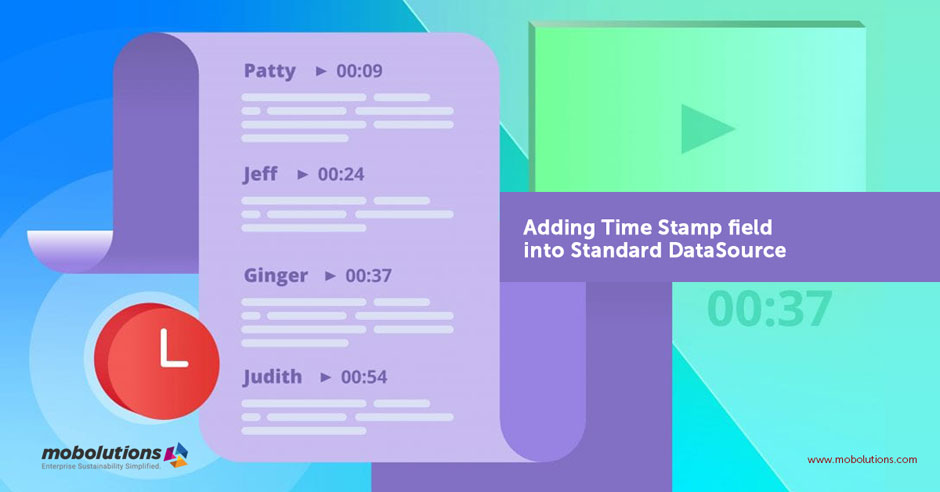 Adding Time Stamp field into Standard DataSource